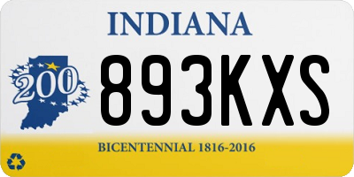 IN license plate 893KXS