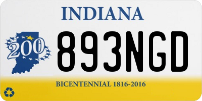 IN license plate 893NGD