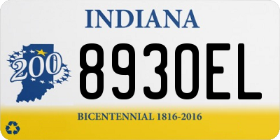 IN license plate 893OEL