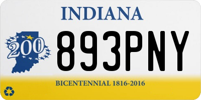 IN license plate 893PNY