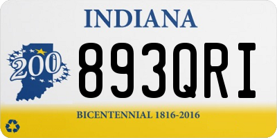 IN license plate 893QRI
