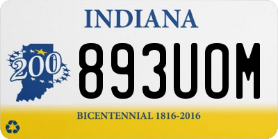 IN license plate 893UOM