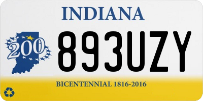 IN license plate 893UZY
