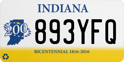 IN license plate 893YFQ