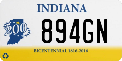 IN license plate 894GN