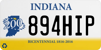 IN license plate 894HIP