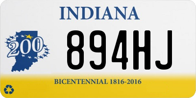 IN license plate 894HJ