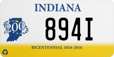 IN license plate 894I