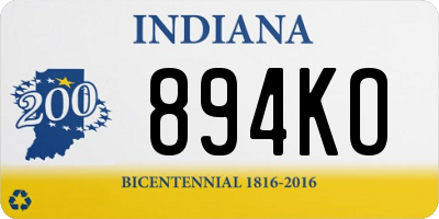 IN license plate 894KO