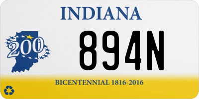 IN license plate 894N