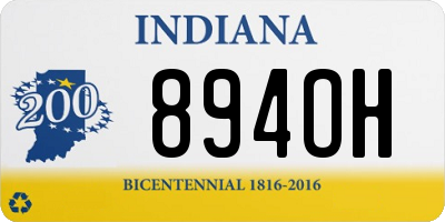 IN license plate 894OH
