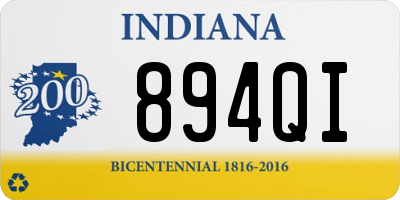 IN license plate 894QI