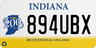 IN license plate 894UBX