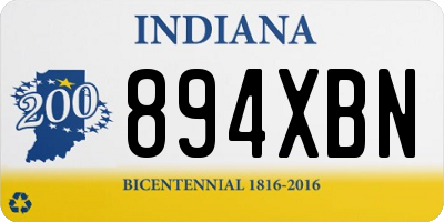 IN license plate 894XBN