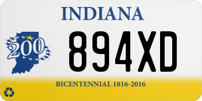 IN license plate 894XD
