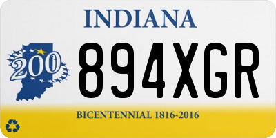 IN license plate 894XGR