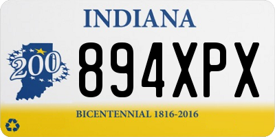 IN license plate 894XPX
