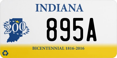 IN license plate 895A