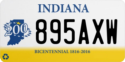 IN license plate 895AXW