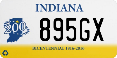 IN license plate 895GX