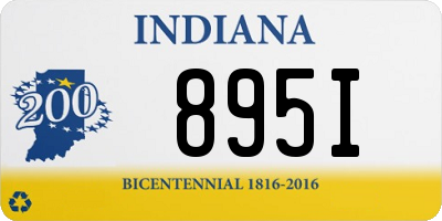 IN license plate 895I