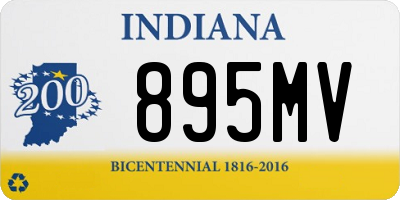 IN license plate 895MV