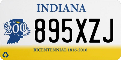IN license plate 895XZJ