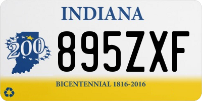 IN license plate 895ZXF