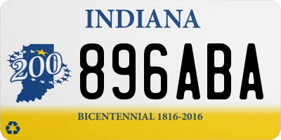 IN license plate 896ABA