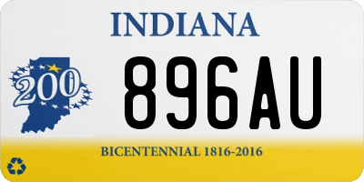 IN license plate 896AU