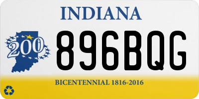 IN license plate 896BQG