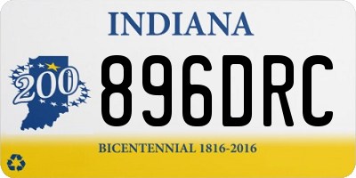 IN license plate 896DRC