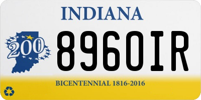 IN license plate 896OIR