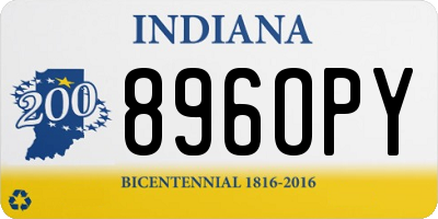 IN license plate 896OPY