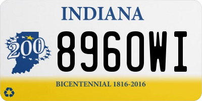 IN license plate 896OWI