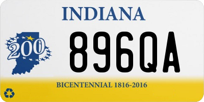 IN license plate 896QA