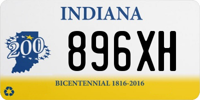 IN license plate 896XH