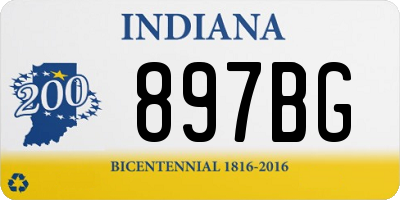 IN license plate 897BG