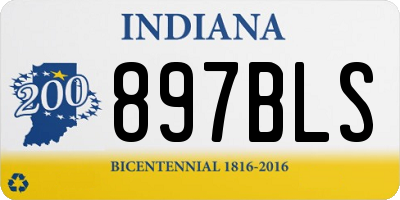 IN license plate 897BLS