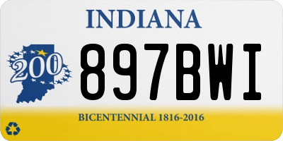 IN license plate 897BWI