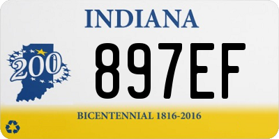IN license plate 897EF