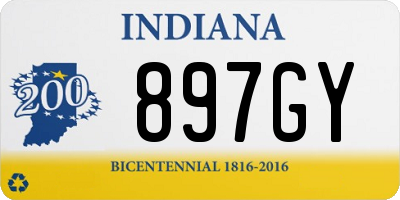 IN license plate 897GY