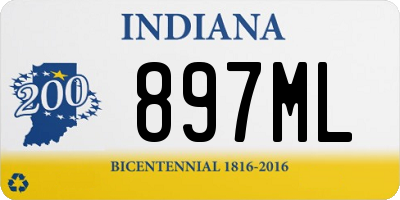 IN license plate 897ML