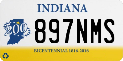 IN license plate 897NMS