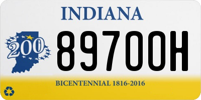 IN license plate 897OOH