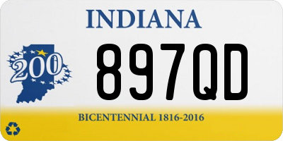 IN license plate 897QD
