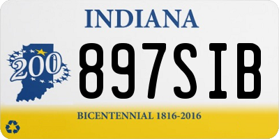 IN license plate 897SIB