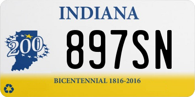 IN license plate 897SN