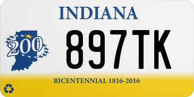 IN license plate 897TK