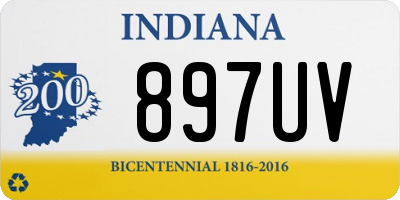 IN license plate 897UV